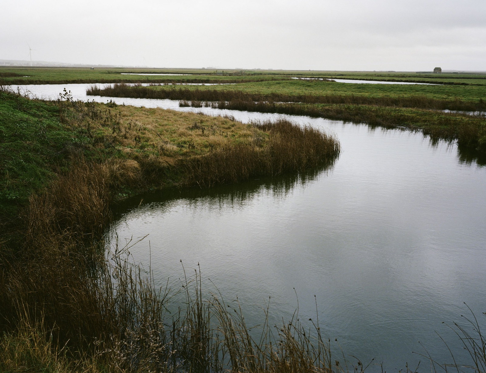 A river bending through the flats